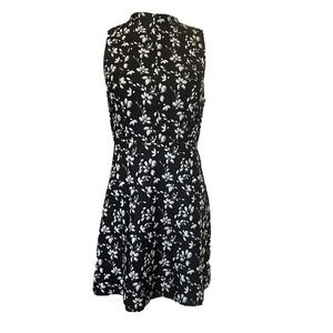 Kensie Women's Black-White Floral‎ A-Line Mini Dress SZ Medium